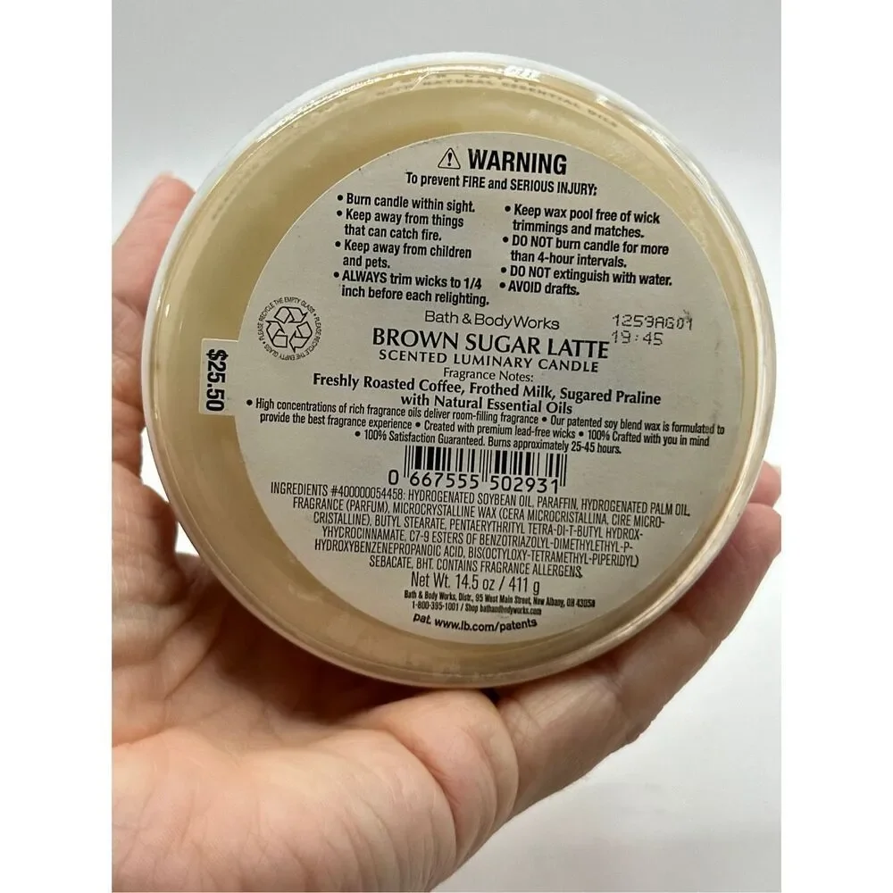 Bath & Body Works Brown Sugar Latte 3 wick candle NEW